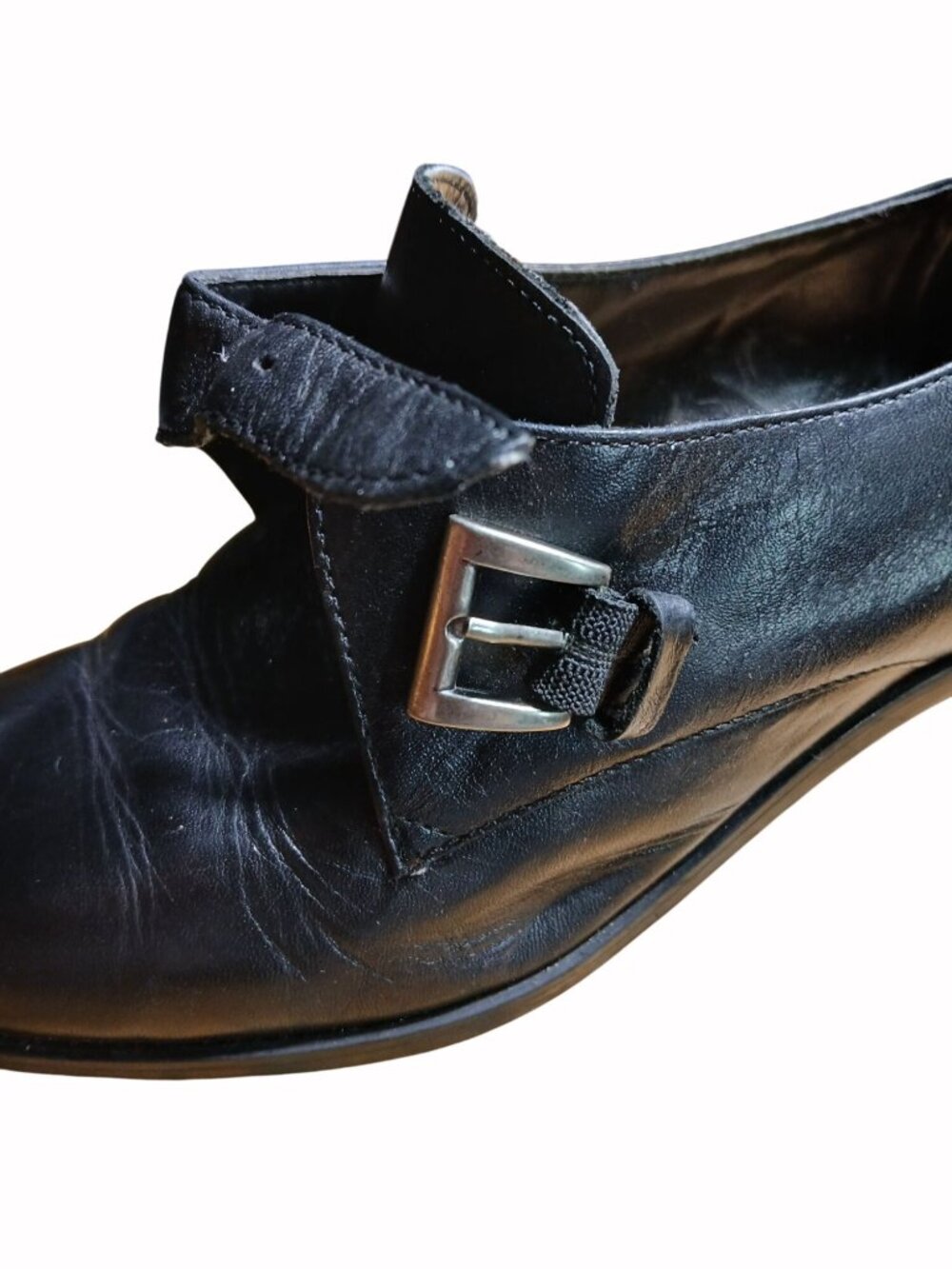 Vintage Hunt Club Womens Black Monk Strap Heels Shoes Size 10.5 Chunky JC Penney - Picture 16 of 16